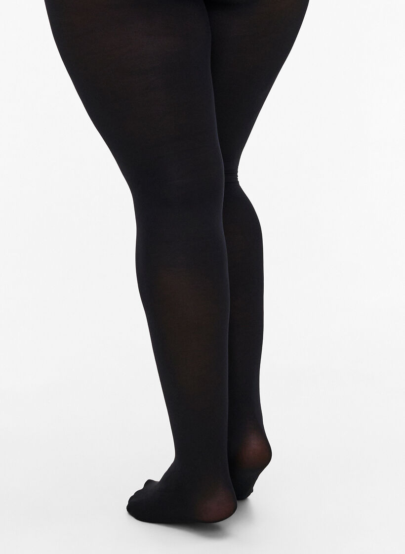 2-pack panty's in 100 denier, Zwart, Model image number 1