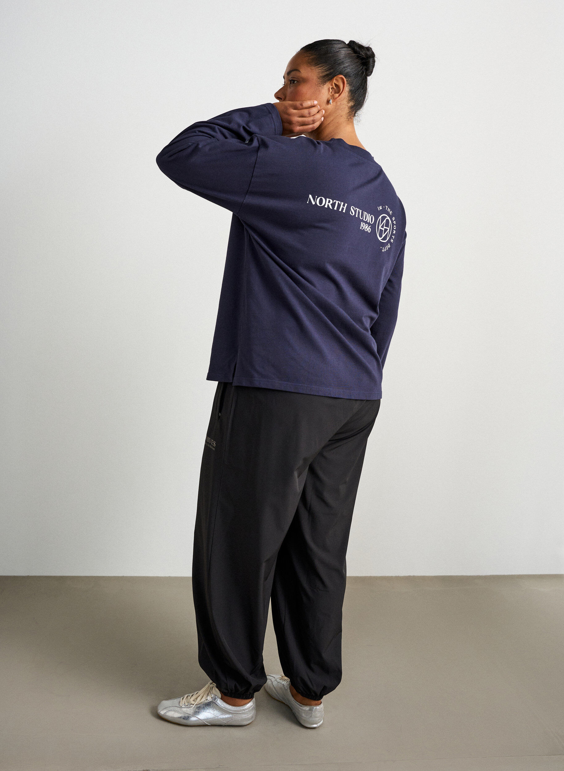 ZizziTrainingsbroek met ballonpijpen, Zwart, Model image number 1