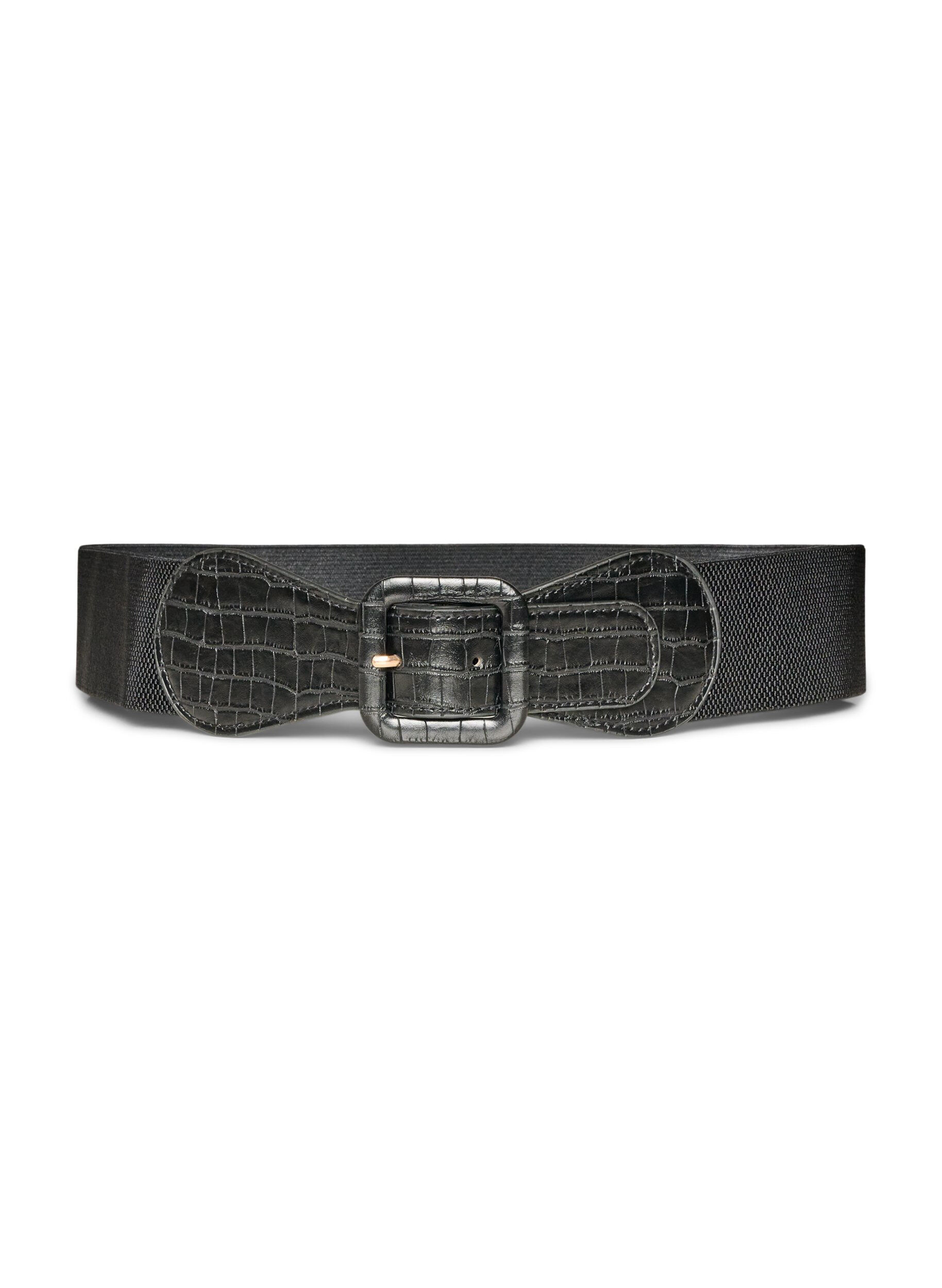 Ceinture &eacute;lastique avec d&eacute;tail croco