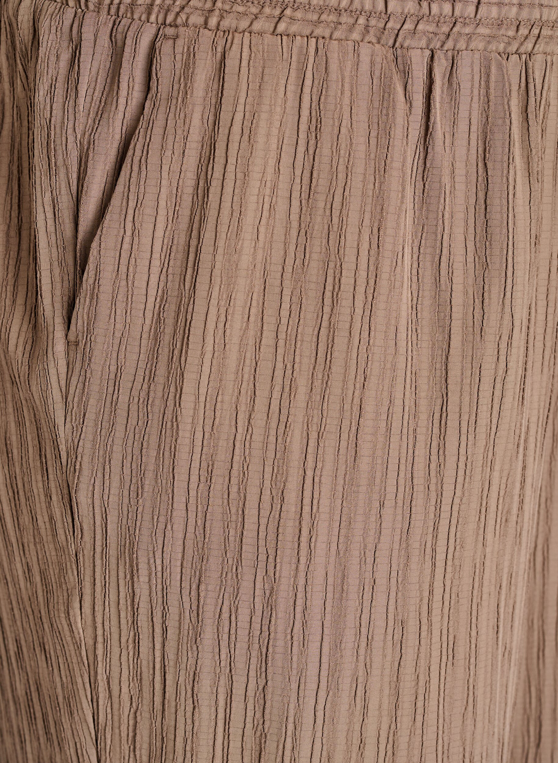 ZizziFLASH - High waist broek met wide fit pijpen, Bruin, Packshot image number 2