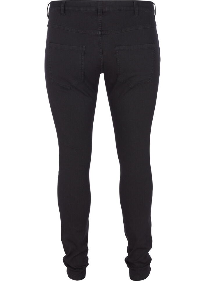 super slim fit Amy jeans met hoge taille, Zwart, Packshot image number 1