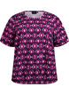 Katoenen blouse met print en korte mouwen, Roze, Packshot image number 0