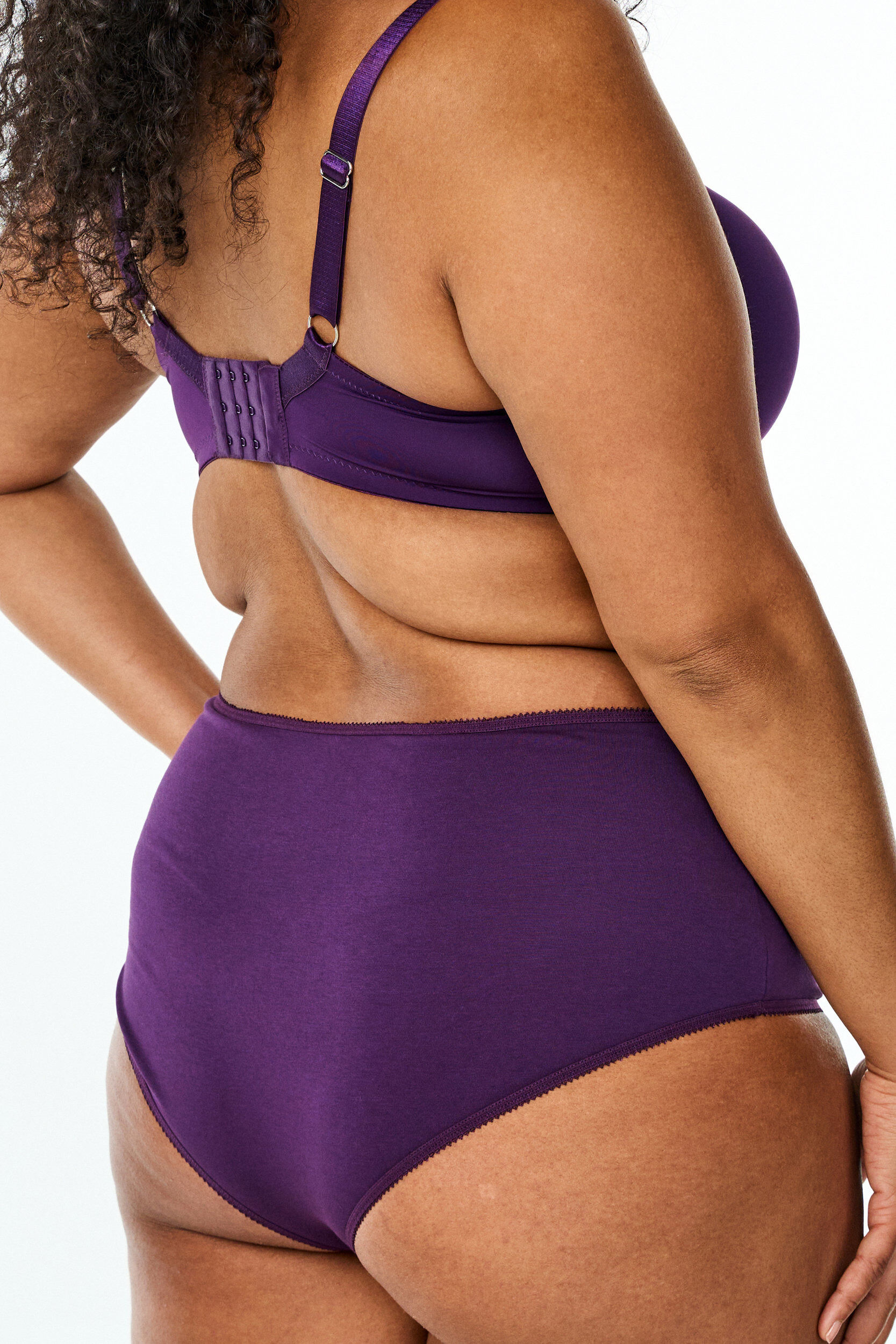 Zizzi7-pack hipsterslip met normale taille, Paars, Model image number 2