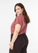 T-shirt met korte mouwen in een katoenmix, Roze, Model image number 1