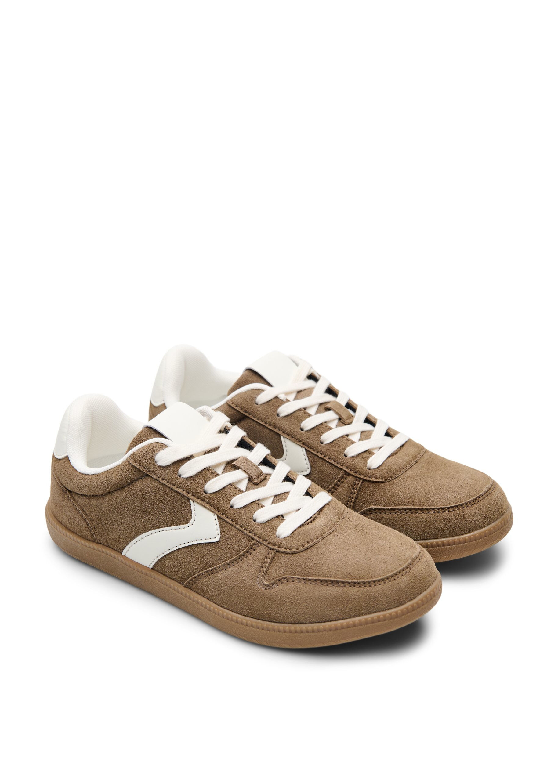 ZizziSneakers van imitatie-su&egrave;de, Bruin, Packshot image number 1