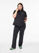 Sportief gewatteerd vest met ritssluiting en zakken, Zwart, Model image number 1