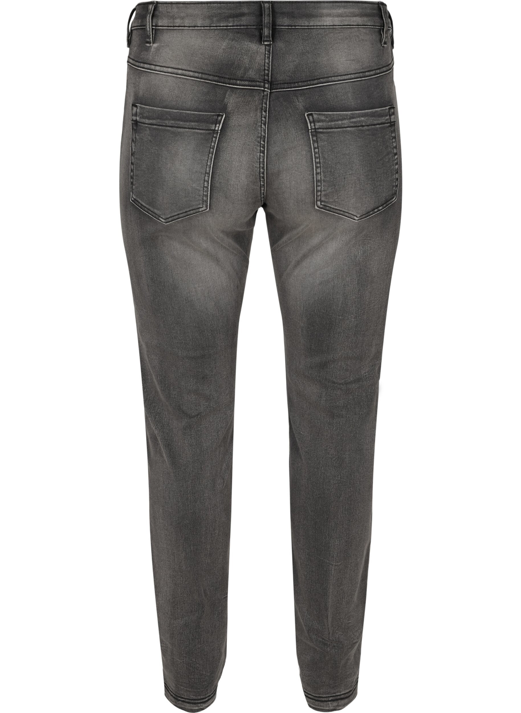 ZizziSlim fit Emily jeans met normale taille, Grijs, Packshot image number 1