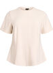 Korte mouwen blouse met figuurnaden, Beige, Packshot image number 0