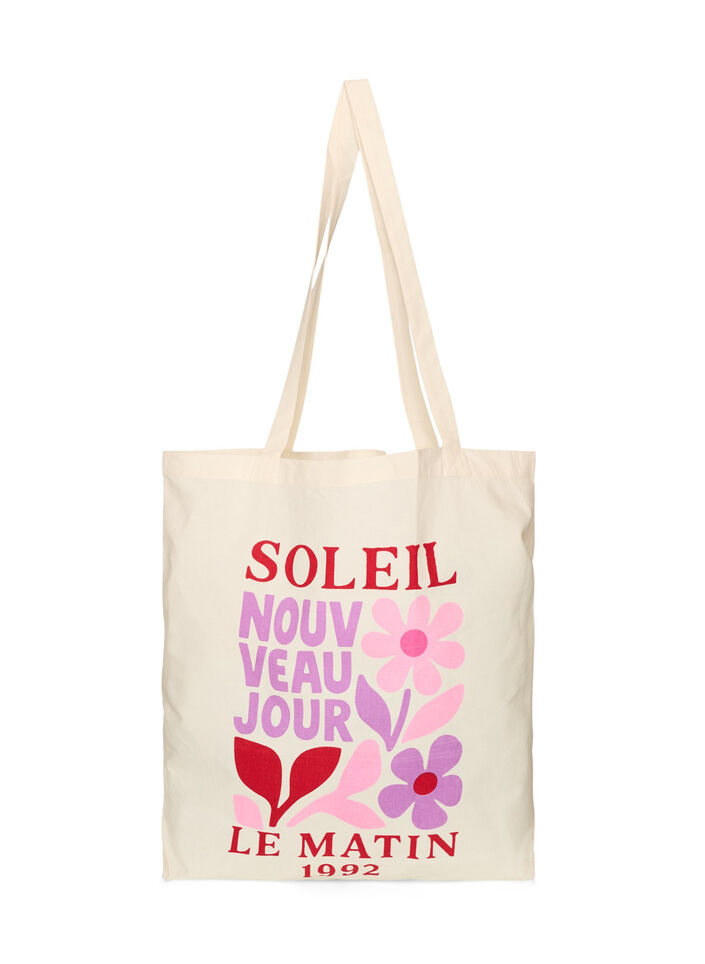 Tote bag met print, Rood, Packshot image number 0