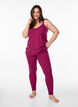 Enkellange leggings in viscose stof, Roze, Model image number 0