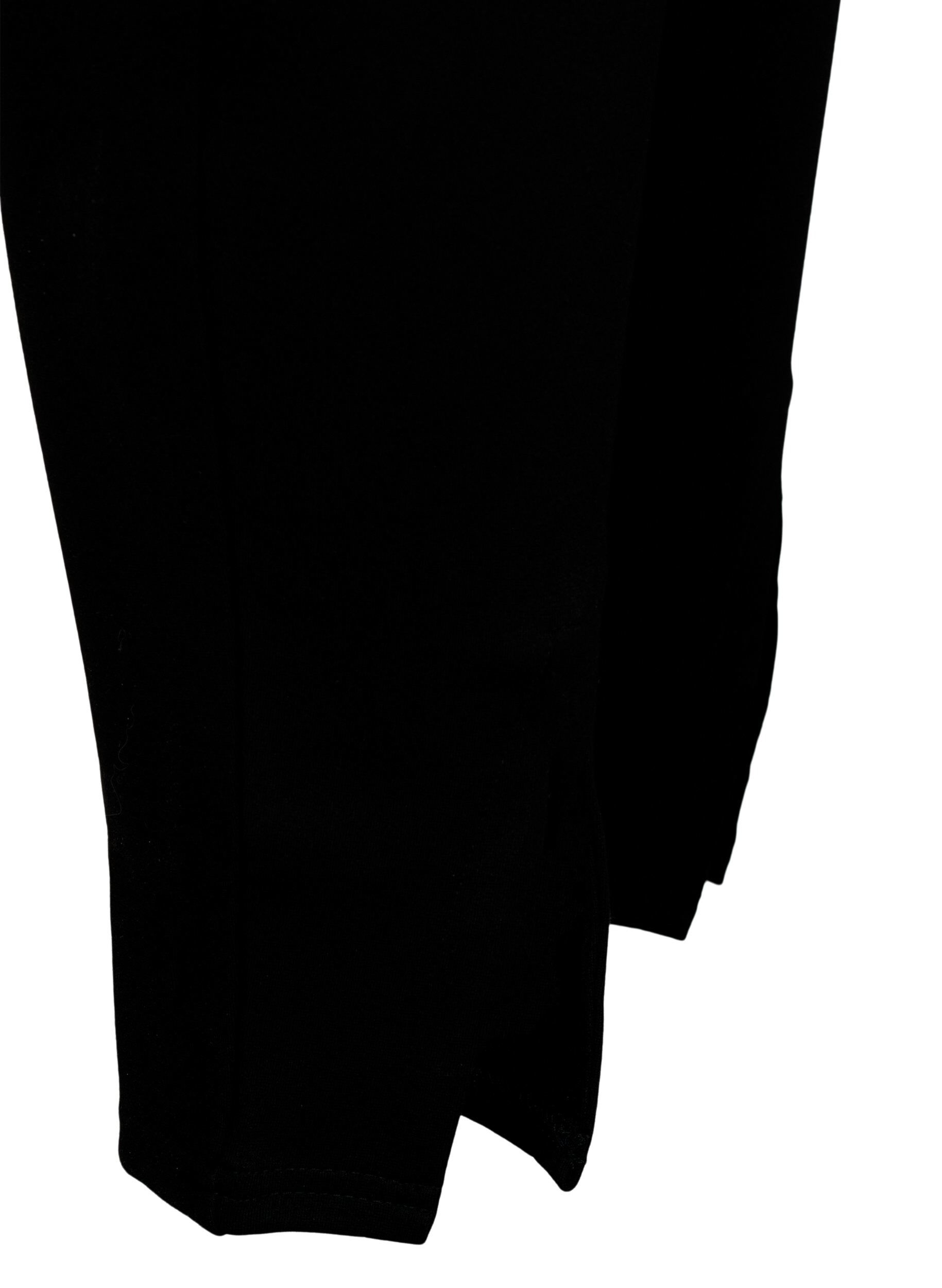 ZizziViscose leggings met knopdetails, Zwart, Packshot image number 3