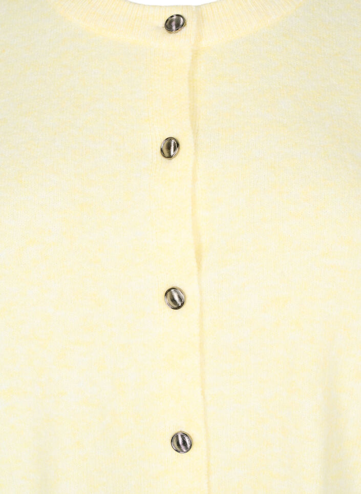 Gebreide kleding vest met korte mouwen, Geel, Packshot image number 2