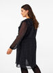 Jurk van chiffon met patroon en ruches, Black, Model image number 1