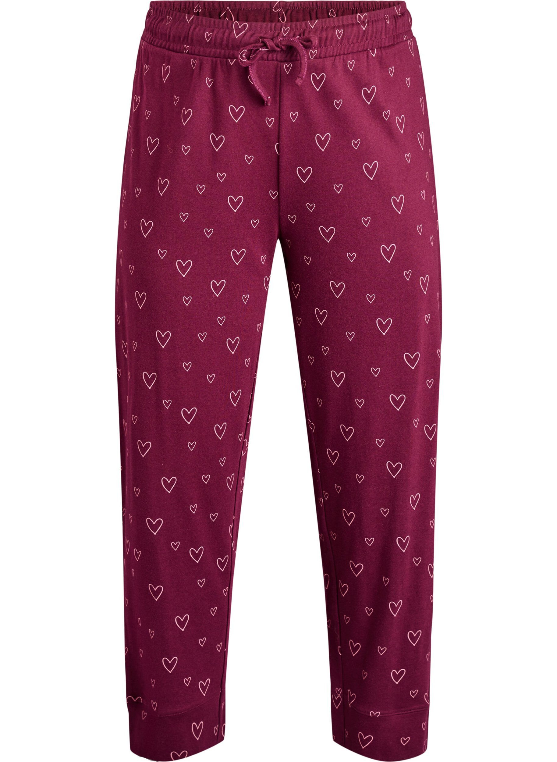 Katoenen pyjamabroek met hoge taille