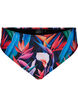 Bikinibroekje met print en hoge taille, Blauw, Packshot image number 0