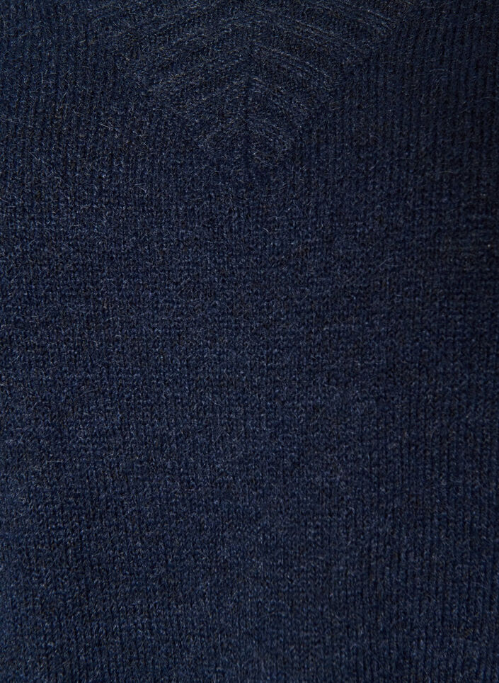 Jumper met V-hals, Blauw, Packshot image number 2