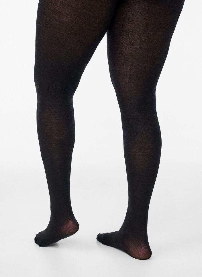 Wollen panty's, Zwart, Packshot image number 1
