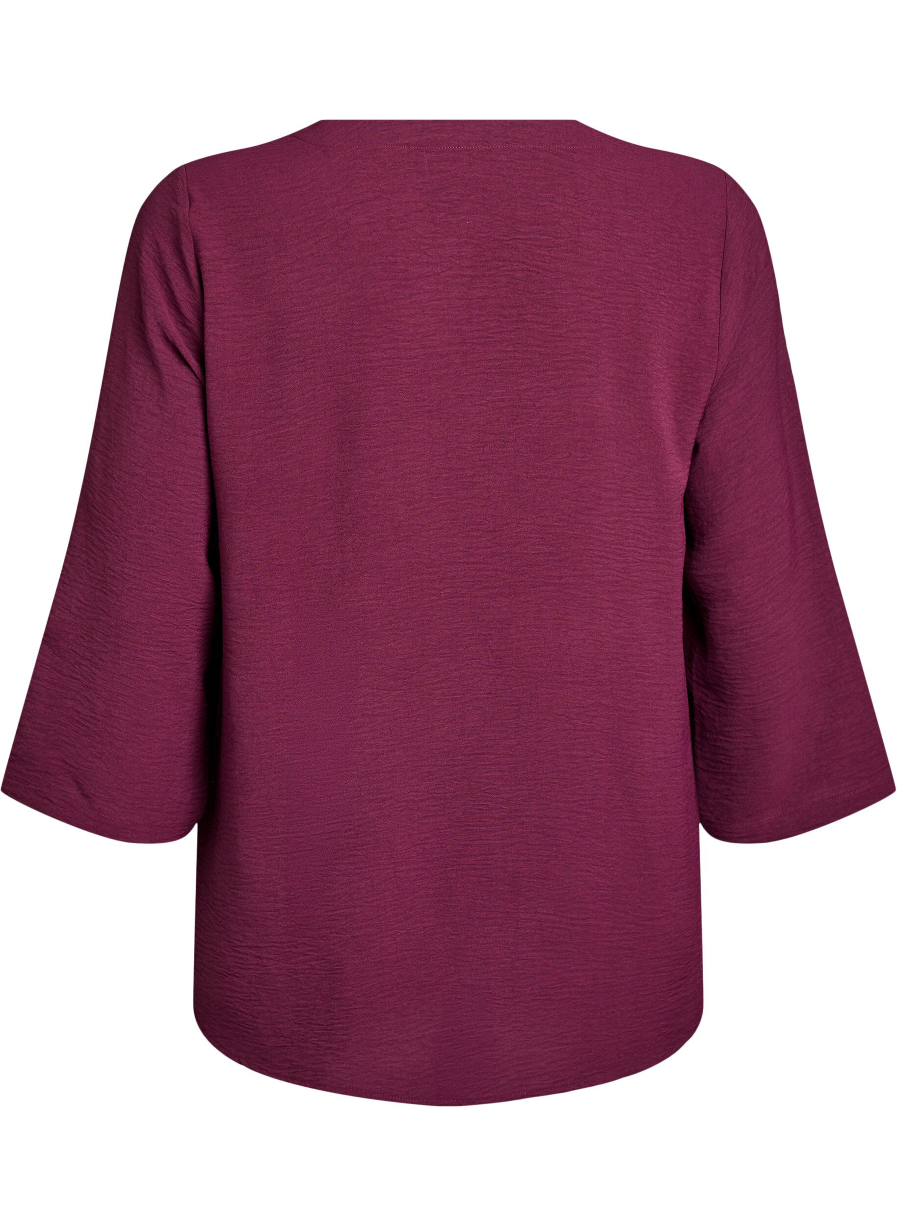 ZizziFLASH - Blouse met 3/4 mouwen, Donker Bordeaux, Packshot image number 1