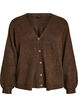 Vest met decoratieve knopen en V-hals, Bruin, Packshot image number 0
