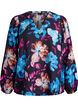 Viscose blouse met bloemenprint en lange mouwen, Zwart, Packshot image number 0
