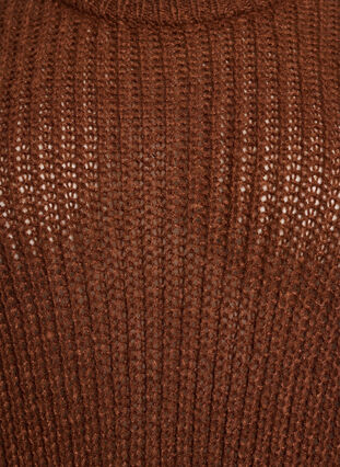 ZizziGebreide blouse met franjes aan de achterkant, Tiramisu, Packshot image number 2