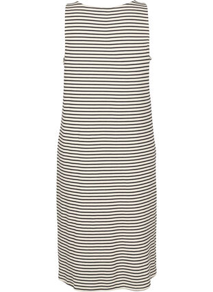 ZizziGestreepte midi tankjurk, White Black Stripe, Packshot image number 1