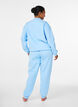 Sweatpants met hoge taille, Blauw, Model image number 1
