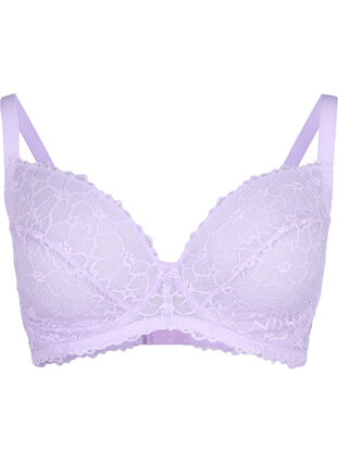 ZizziVolledig dekkende kanten beha met beugel, Purple Rose, Packshot image number 0
