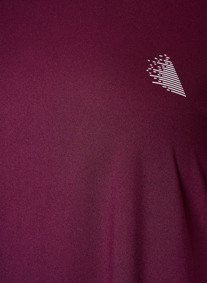 Lang trainings-T-shirt, Paars, Packshot image number 2