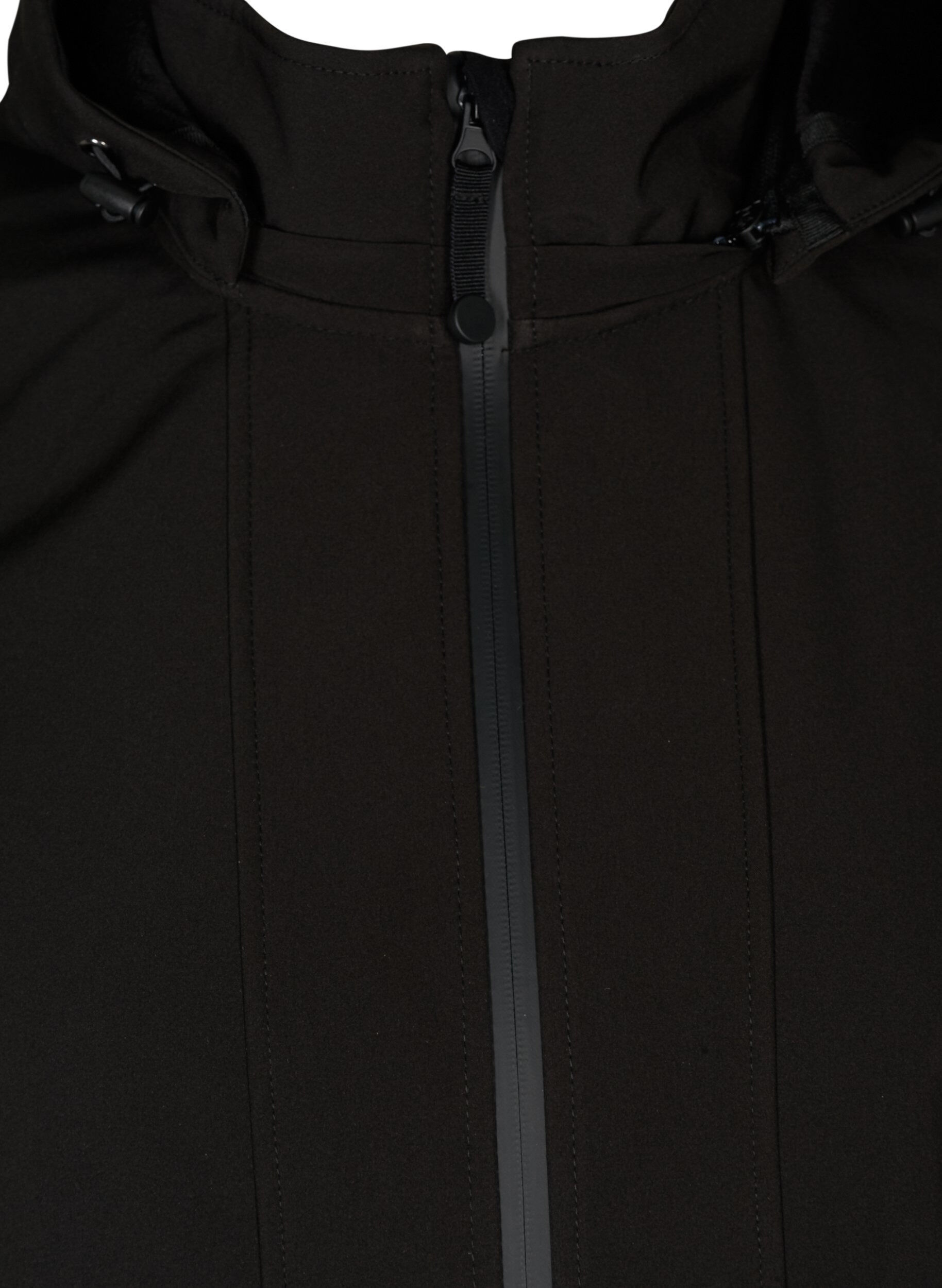 ZizziSoftshell jas met capuchon, Zwart, Packshot image number 2