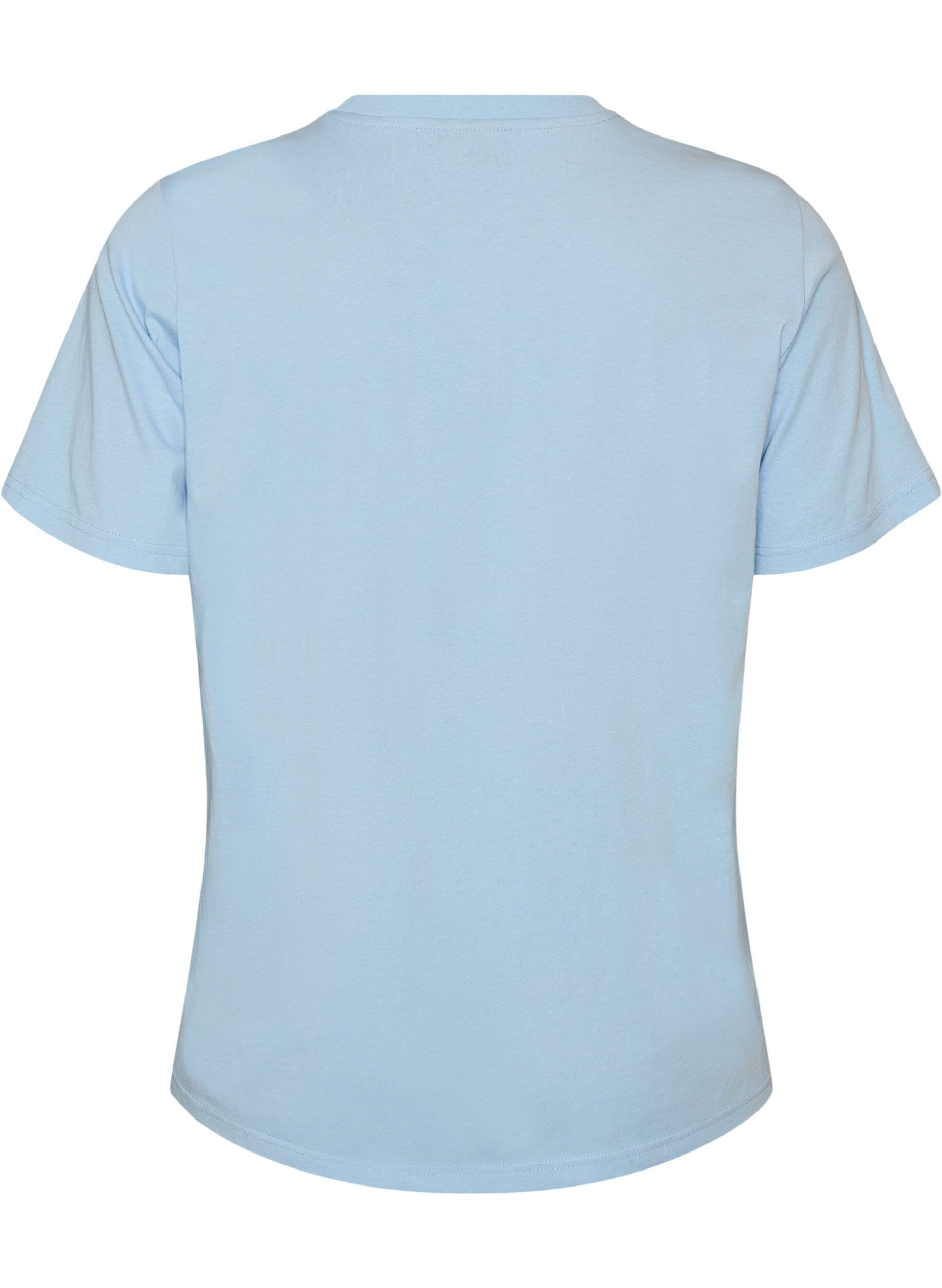 ZizziKatoenen T-shirt met print, Blauw, Packshot image number 1