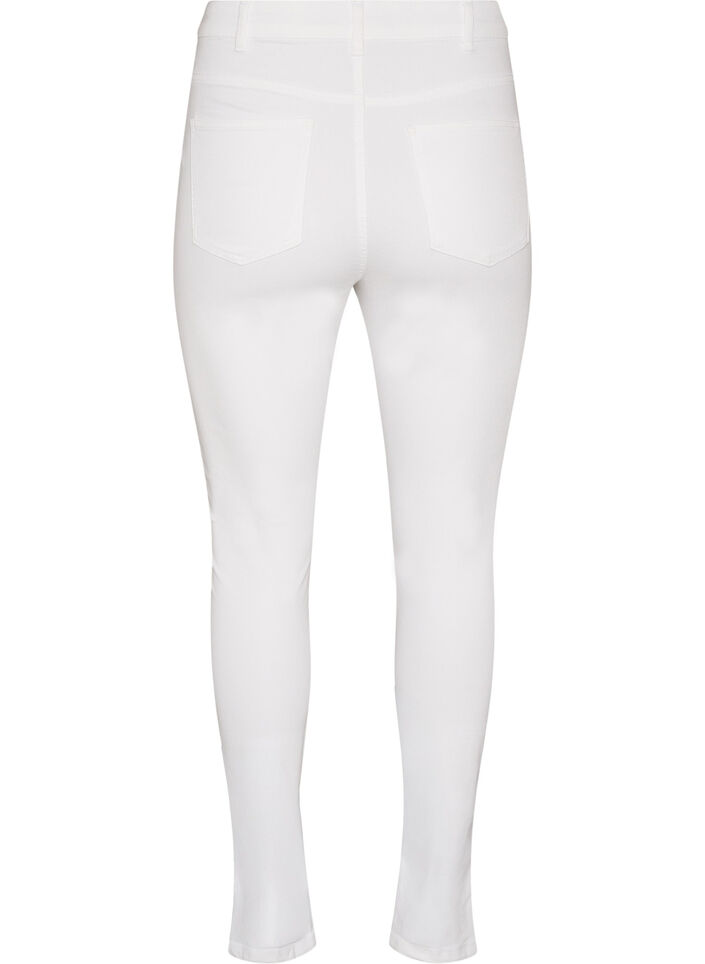Amy super slim fit jeans met hoge taille, Wit, Packshot image number 1