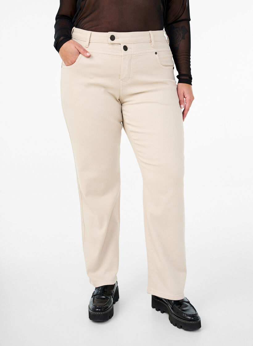 Gemma high-waist jeans, P. Stone, Model image number 2