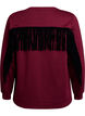 Sweatshirt met franjes, Donker Bordeaux, Packshot image number 1