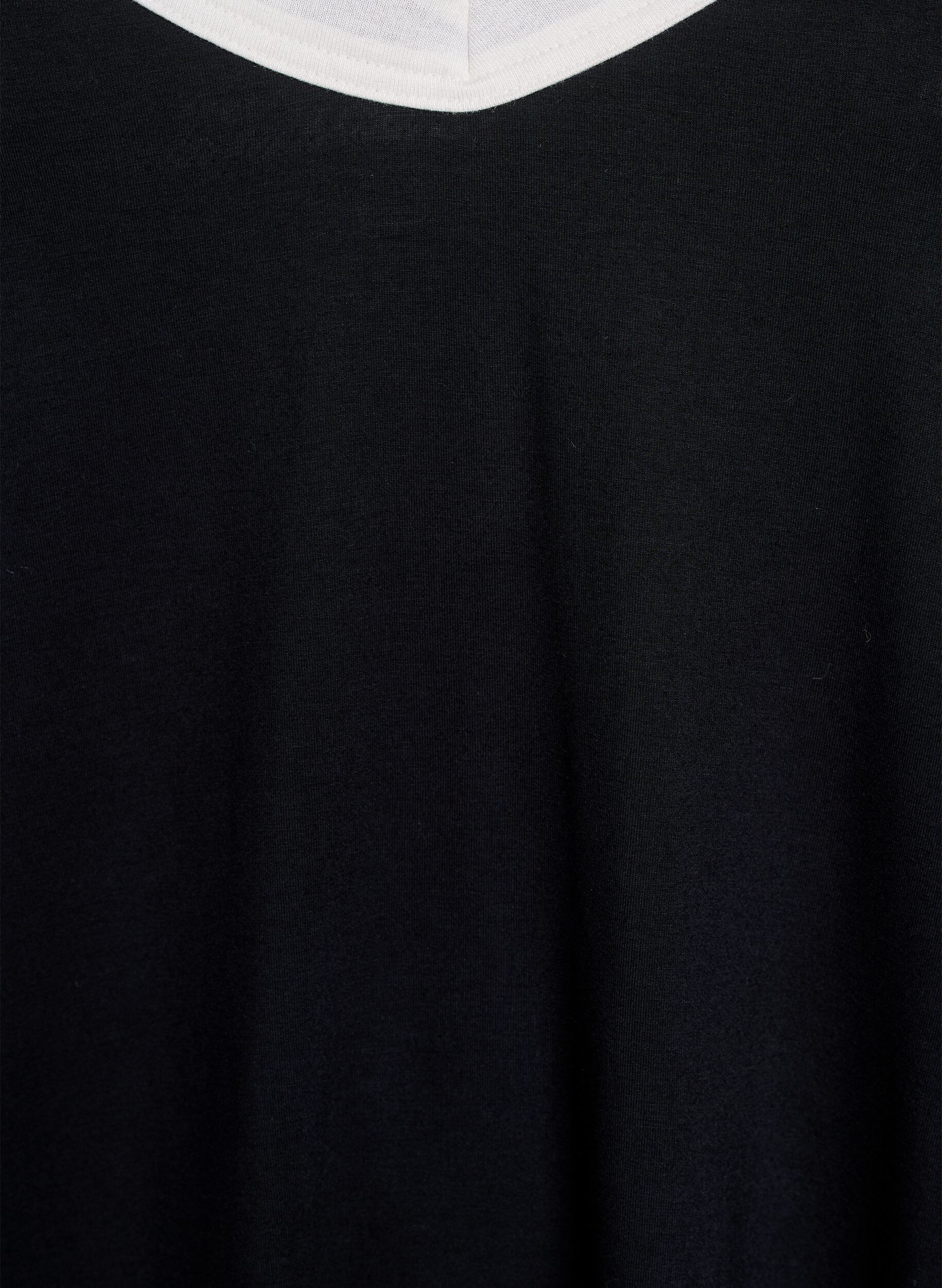 ZizziNacht top met bandjes en V-hals, Zwart, Packshot image number 2