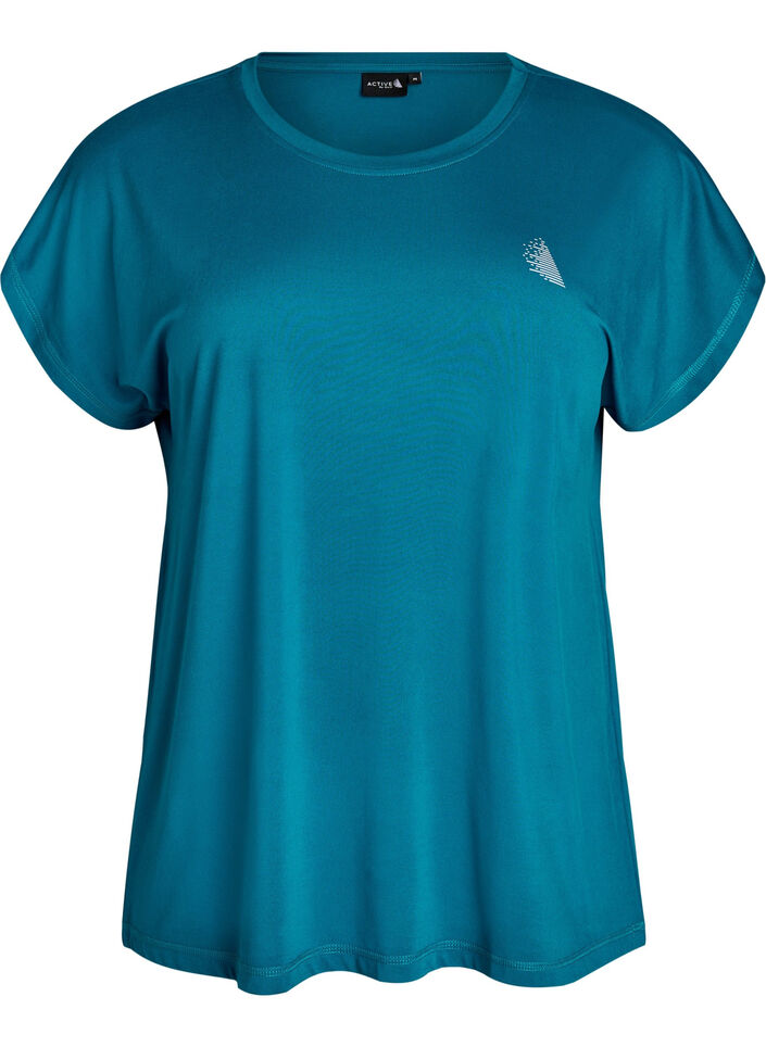 Effen gekleurd trainingsshirt, Groen, Packshot image number 0
