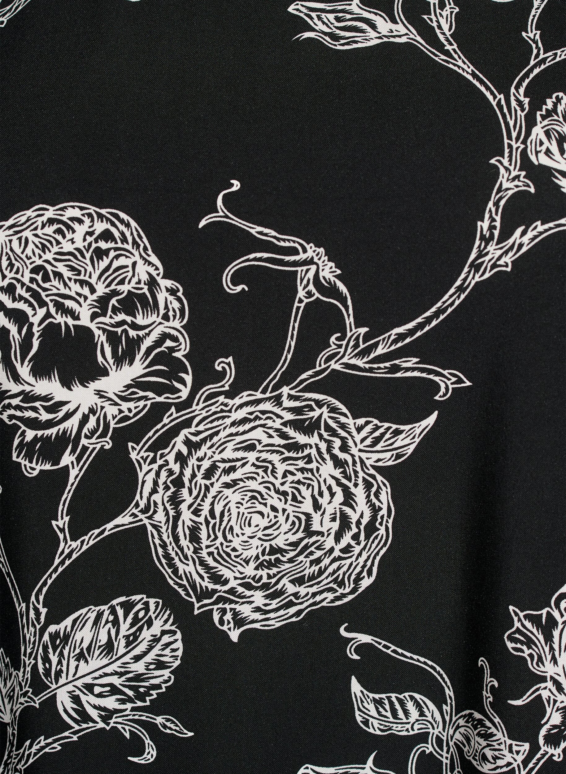 Zizzi Robe en viscose avec d&eacute;coupe, Noir, Packshot image number 2