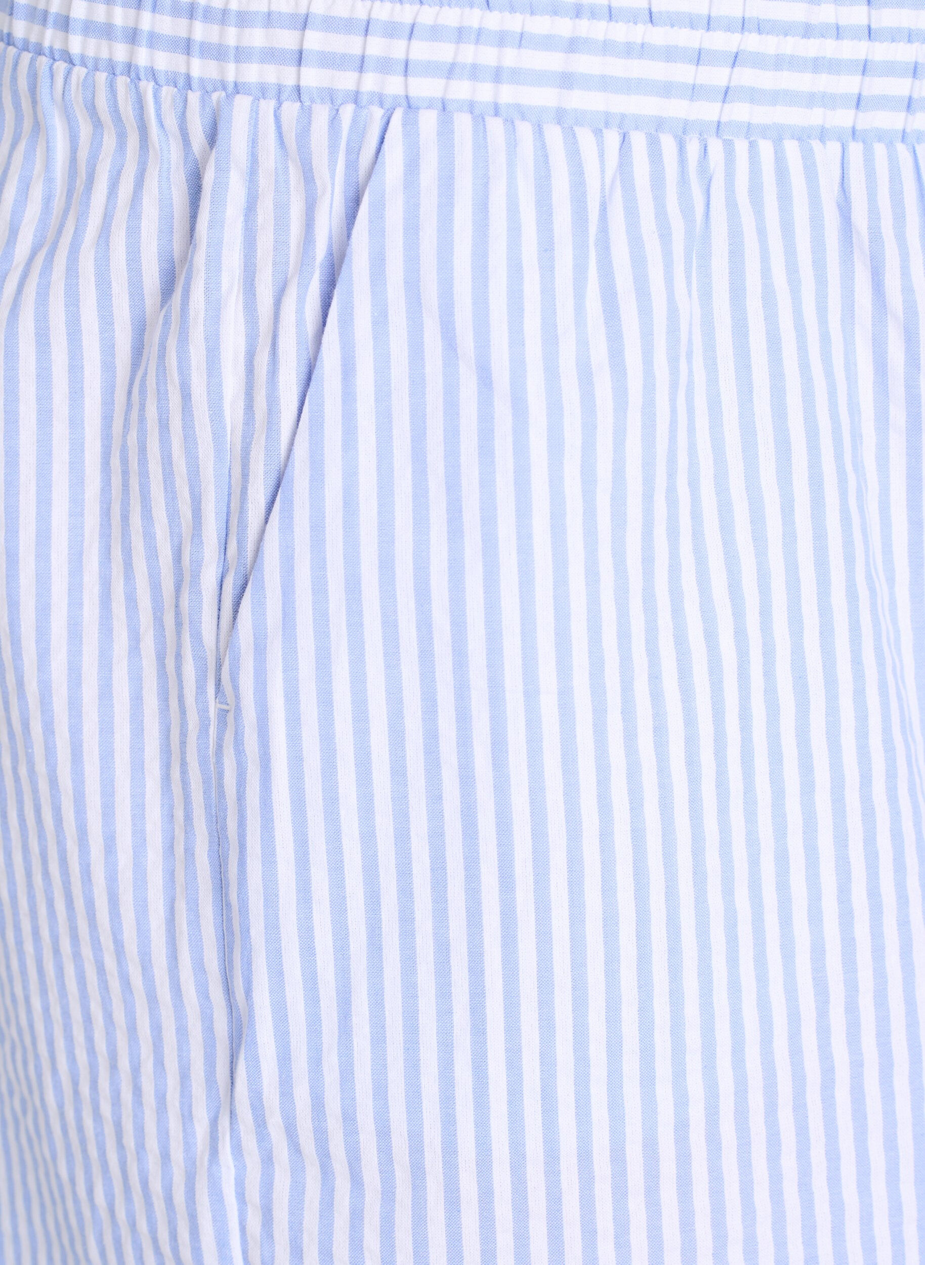 ZizziFLASH - Korte broek met strepen en een hoge taille, Blauw, Packshot image number 2