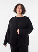 Cardigan ample avec poches, Noir, Model image number 0