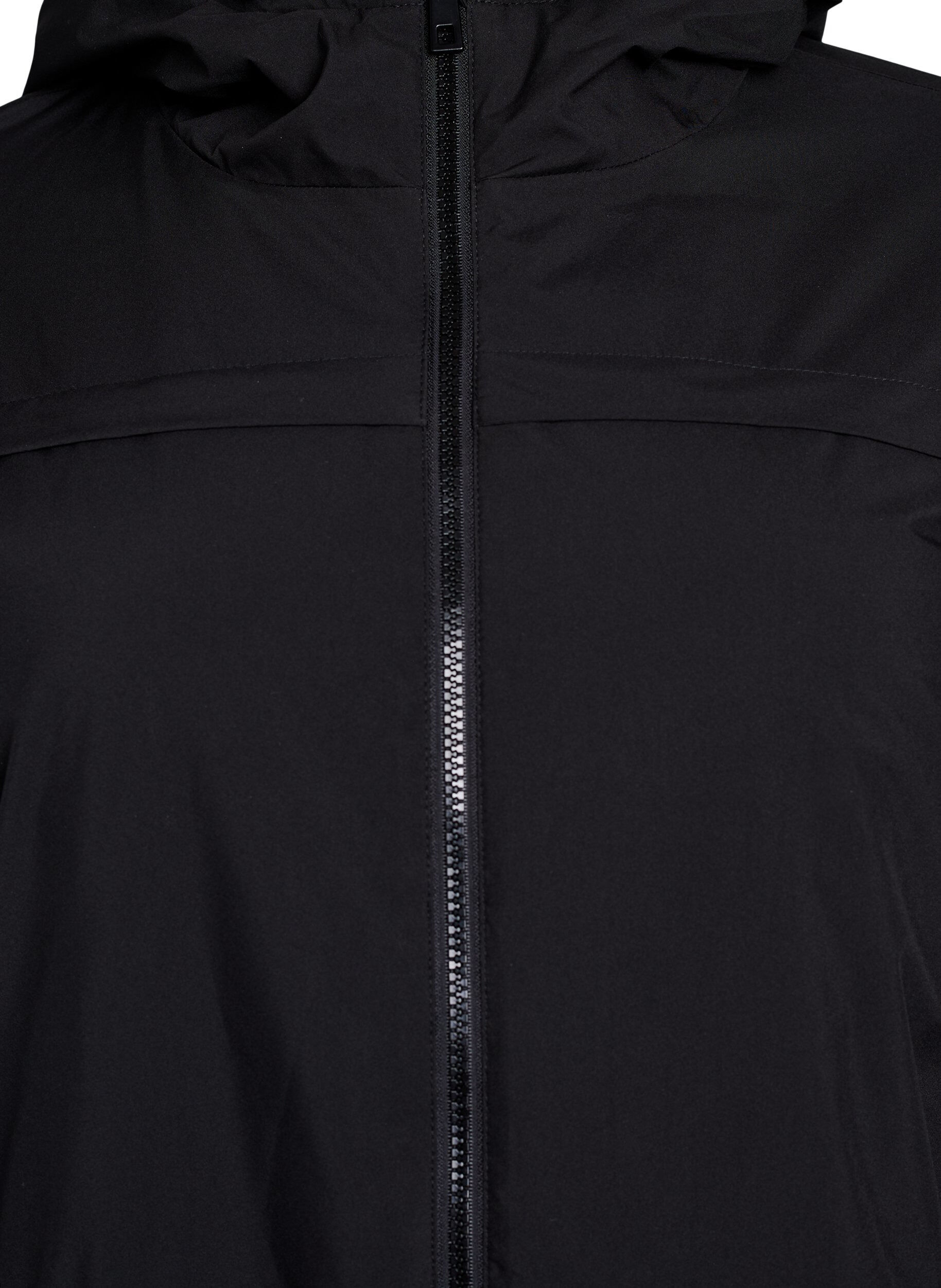 ZizziLichtgewicht gewatteerde parka met een capuchon, Zwart, Packshot image number 2