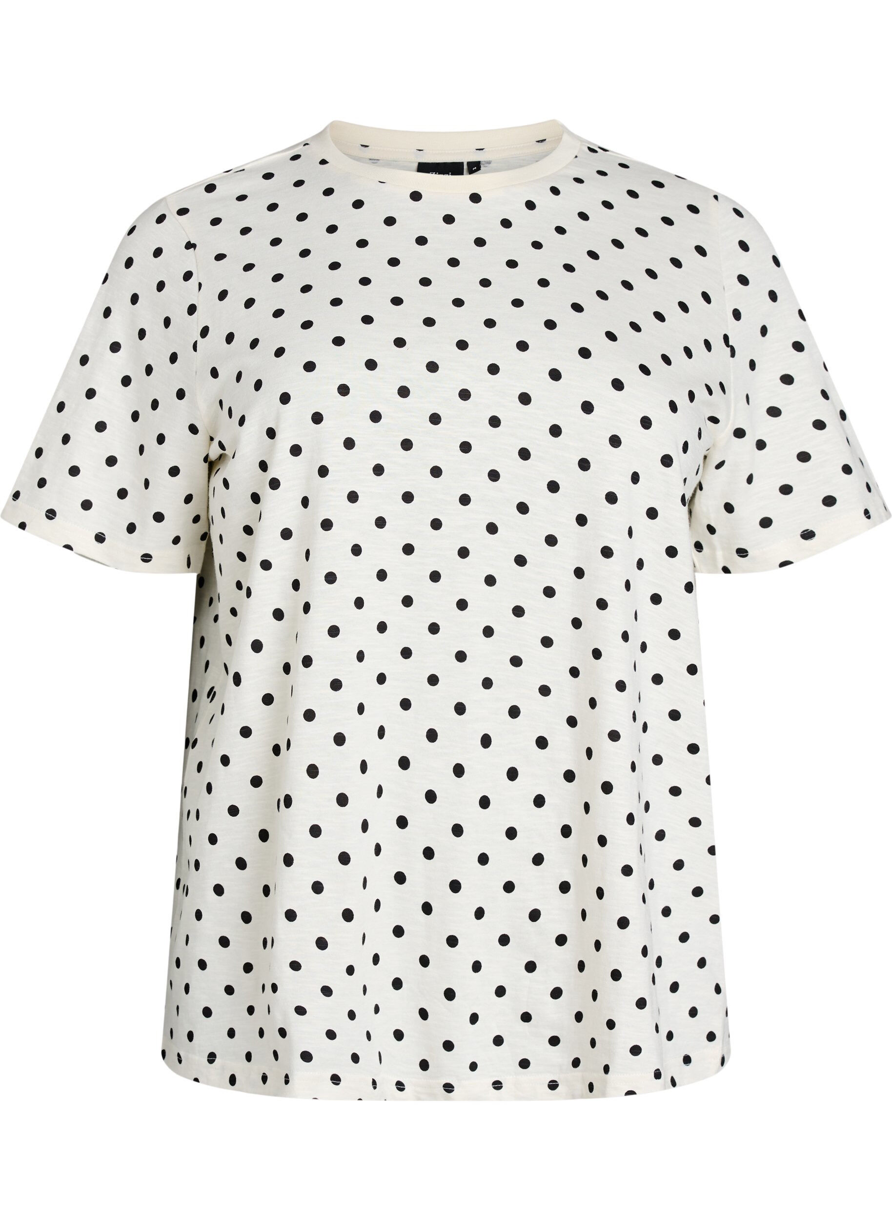 T-shirt en coton &agrave; pois