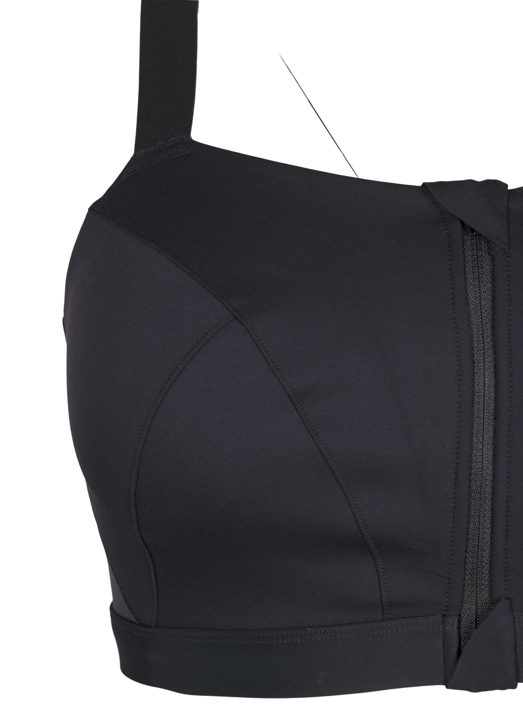 Zizzi Brassi&egrave;re de sport avec fermeture sur le devant et maintien &eacute;lev&eacute;, Noir, Packshot image number 3