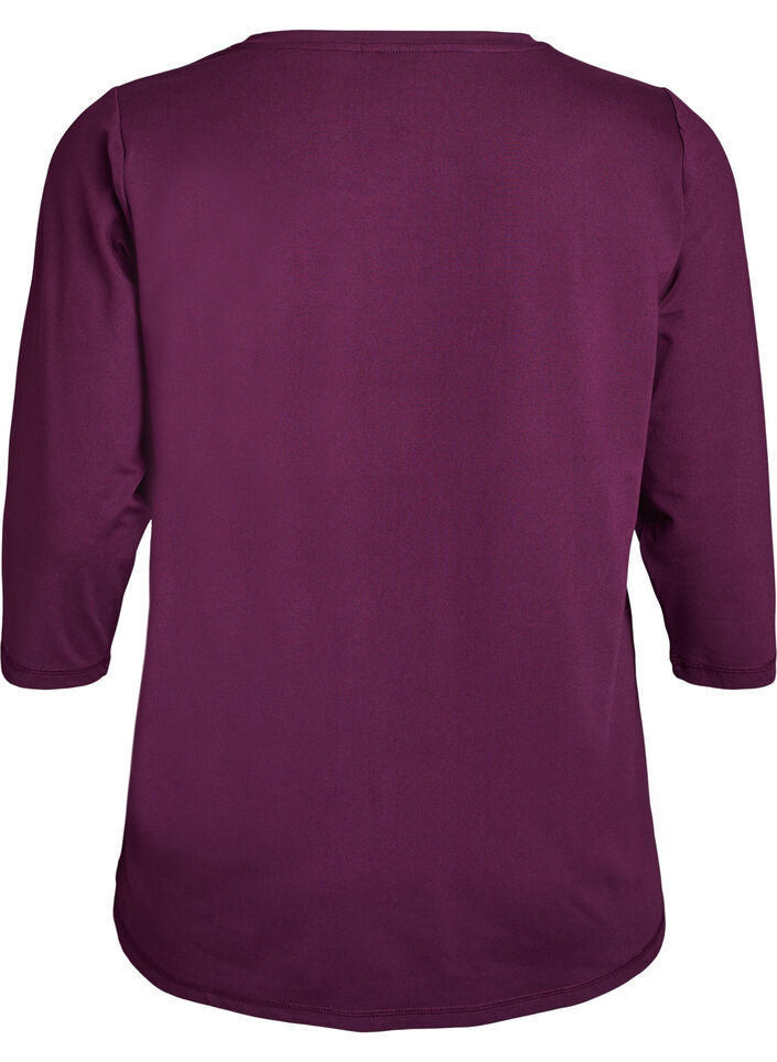 Training blouse met 3/4 mouwen, Paars, Packshot image number 1