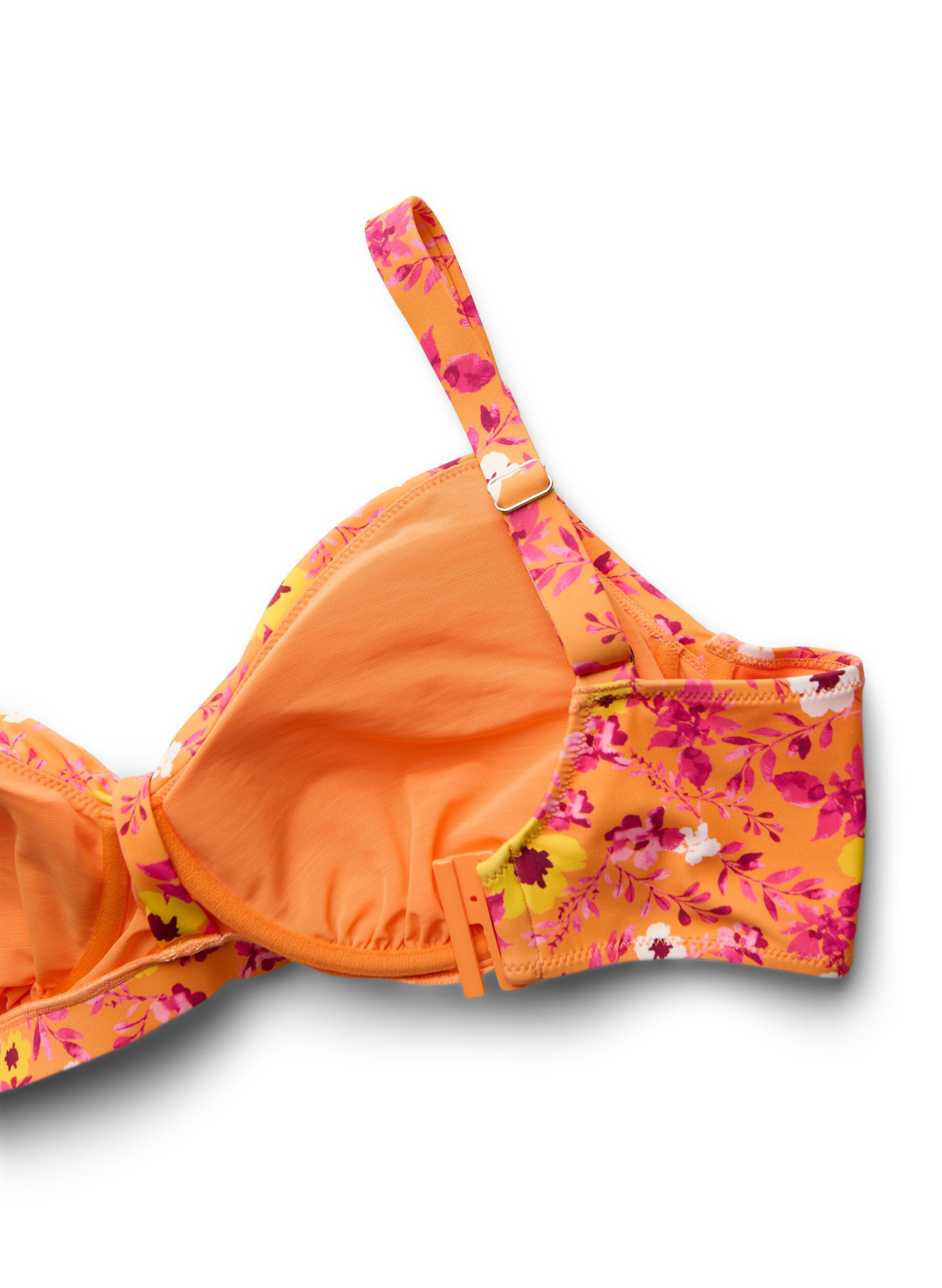 ZizziBikinitop met beugel en patroon, Oranje, Packshot image number 3