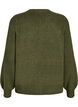 Vest in zacht breisel met goudkleurige knopen, Groen, Packshot image number 1