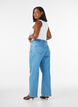 Wide-leg jeans met hoge taille, Blauw, Model image number 1