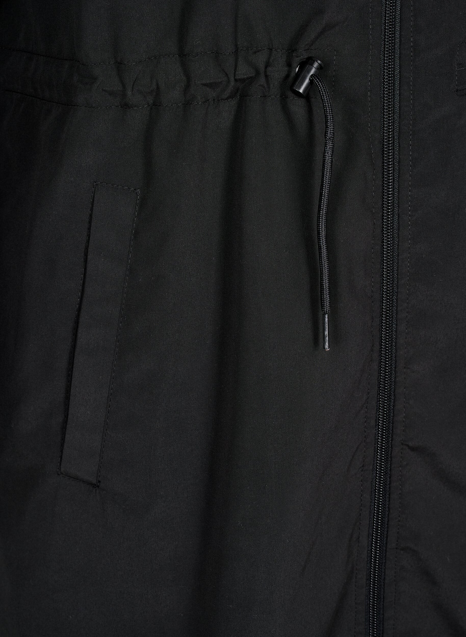 ZizziFLASH - Waterafstotende parka met capuchon, Zwart, Packshot image number 3