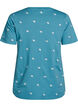 T-shirt in biologisch katoen met geborduurde motieven, Blauw, Packshot image number 1