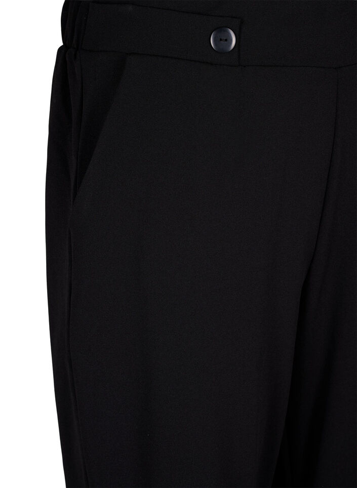 Losse broek met zakken, Zwart, Packshot