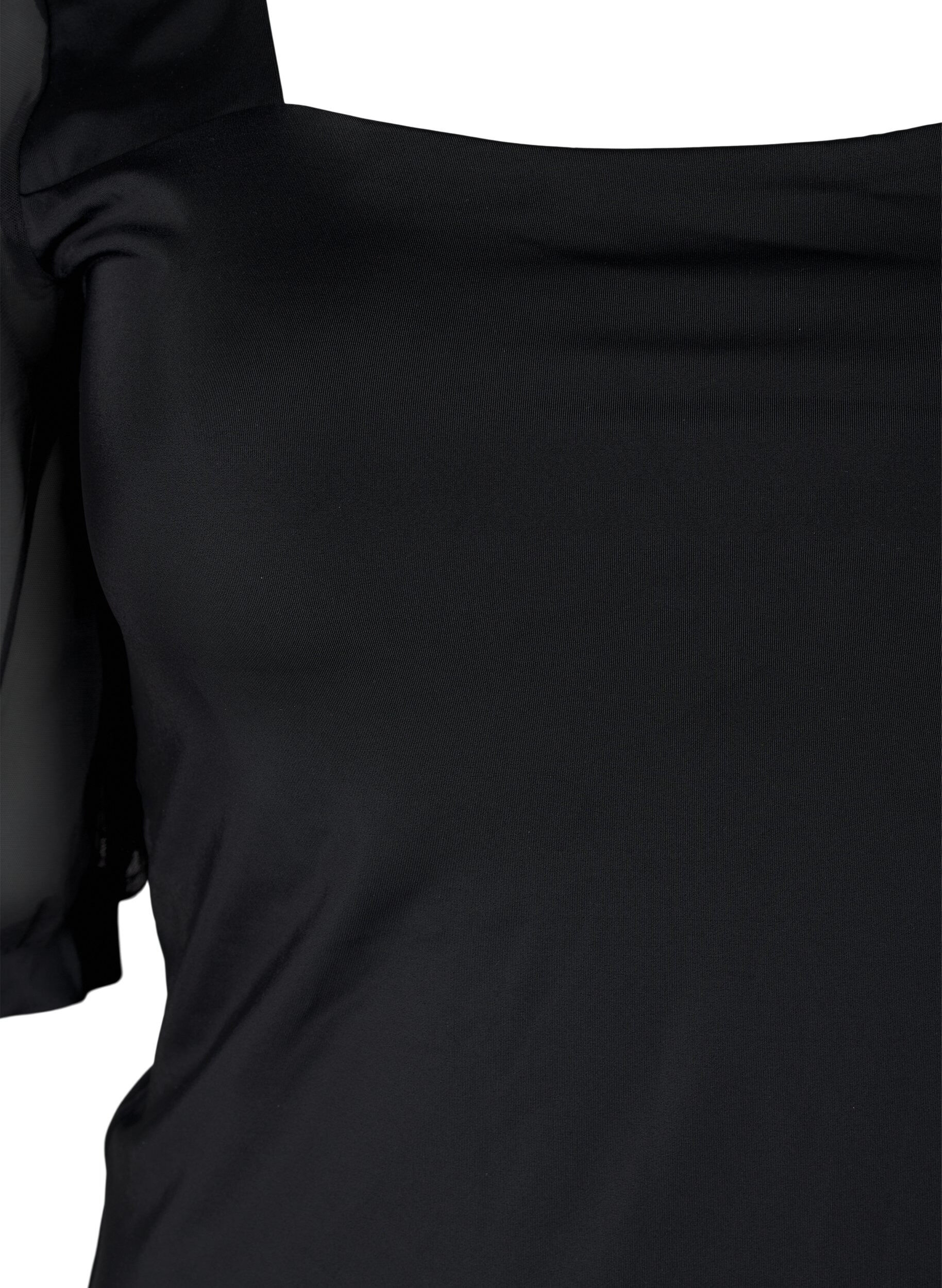 ZizziBadpak met korte mesh mouwen, Black, Packshot image number 2